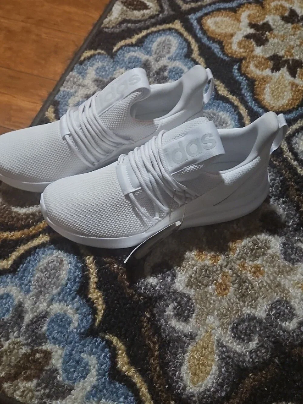 Adidas White Knit Lace-Up MENS Athletic Sneakers Sz 11